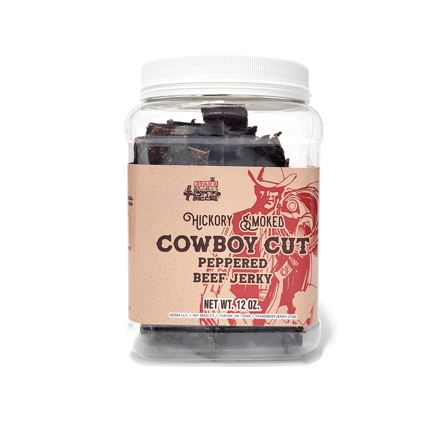 Stan's Cowboy Cut Beef Jerky - 12oz Peppered