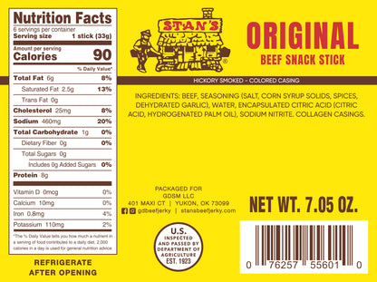 Stan's Beef Snack Sticks - 7.05oz Original