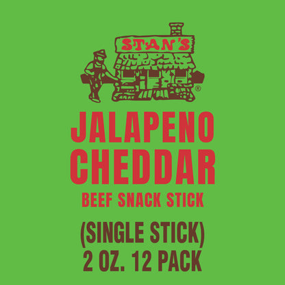 Stan's Beef Snack Stick BULK - 20 Pack - 2oz Jalapeno Cheddar