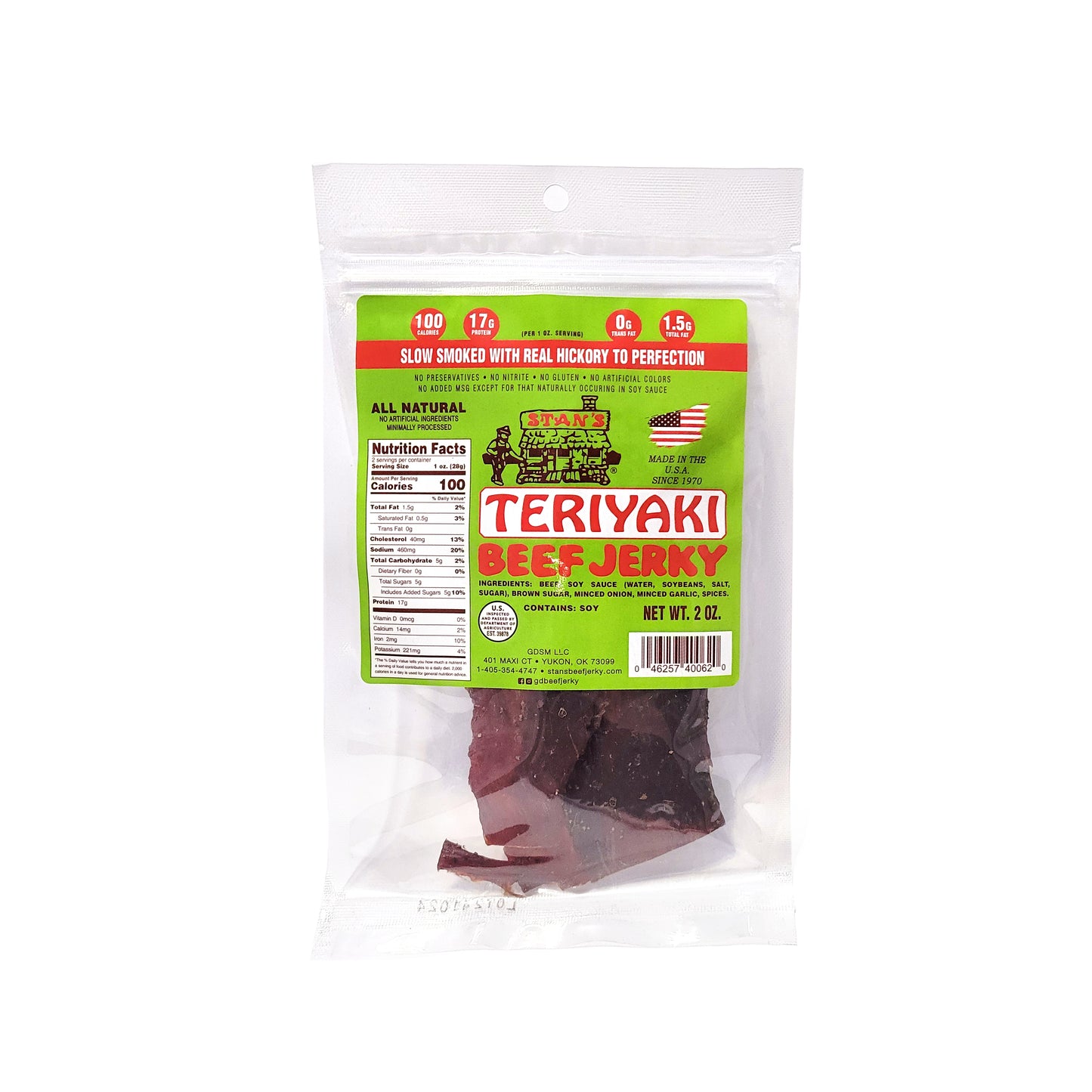 Stan's Beef Jerky - 2oz Teriyaki