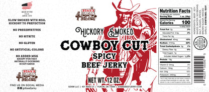 Stan's Cowboy Cut Beef Jerky - 12oz Spicy