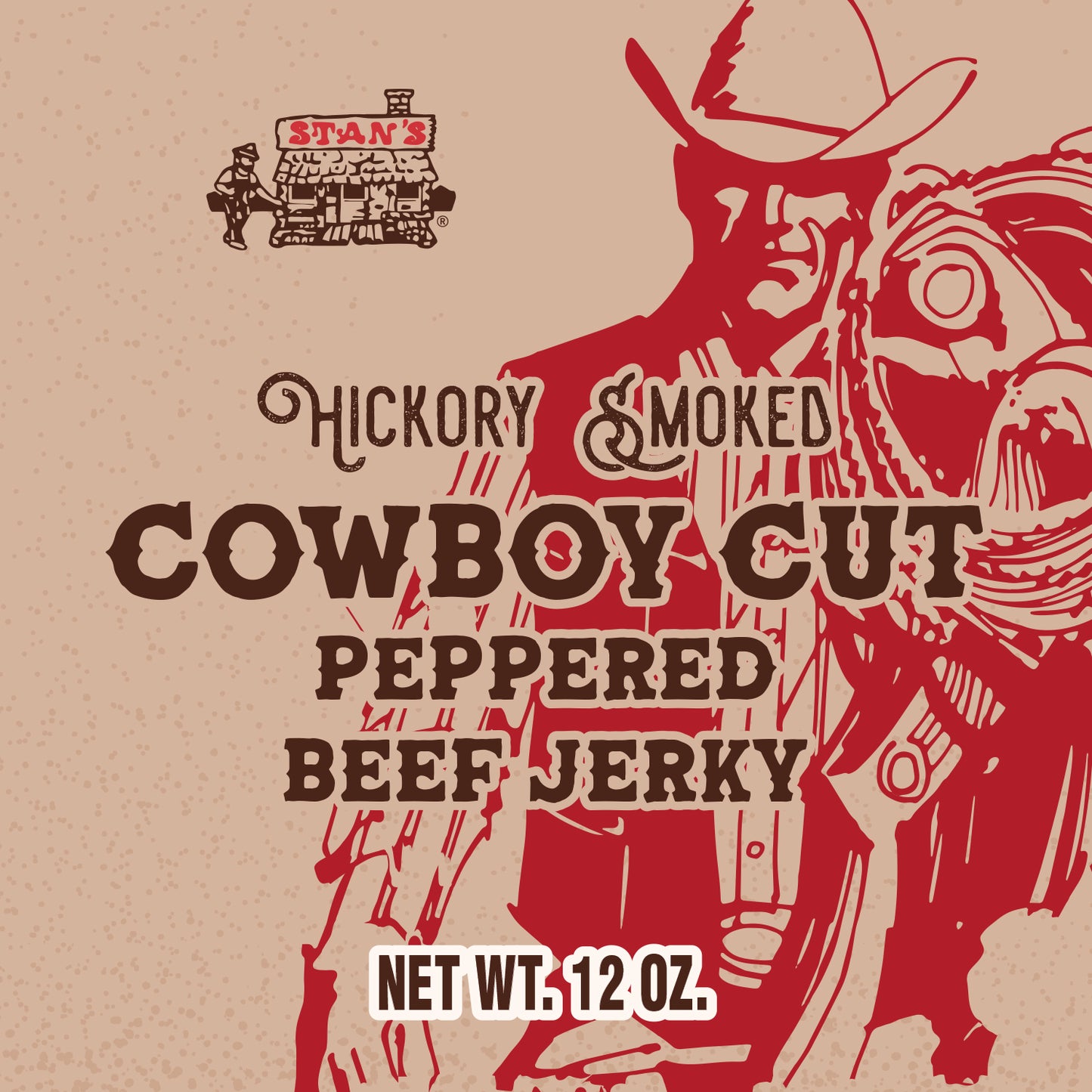 Stan's Cowboy Cut Beef Jerky - 12oz Peppered