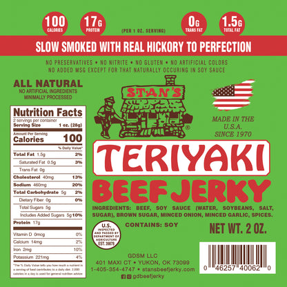 Stan's Beef Jerky - 2oz Teriyaki