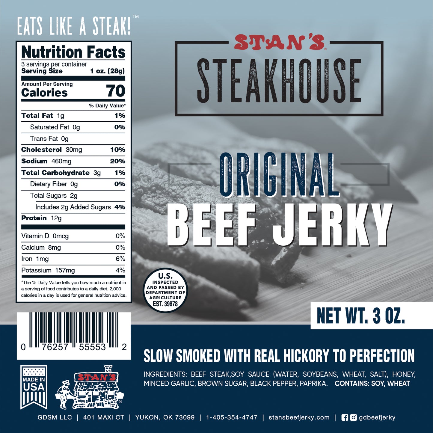 Stan's Steakhouse Beef Jerky  BULK - 4 Pack - 4 Flavors