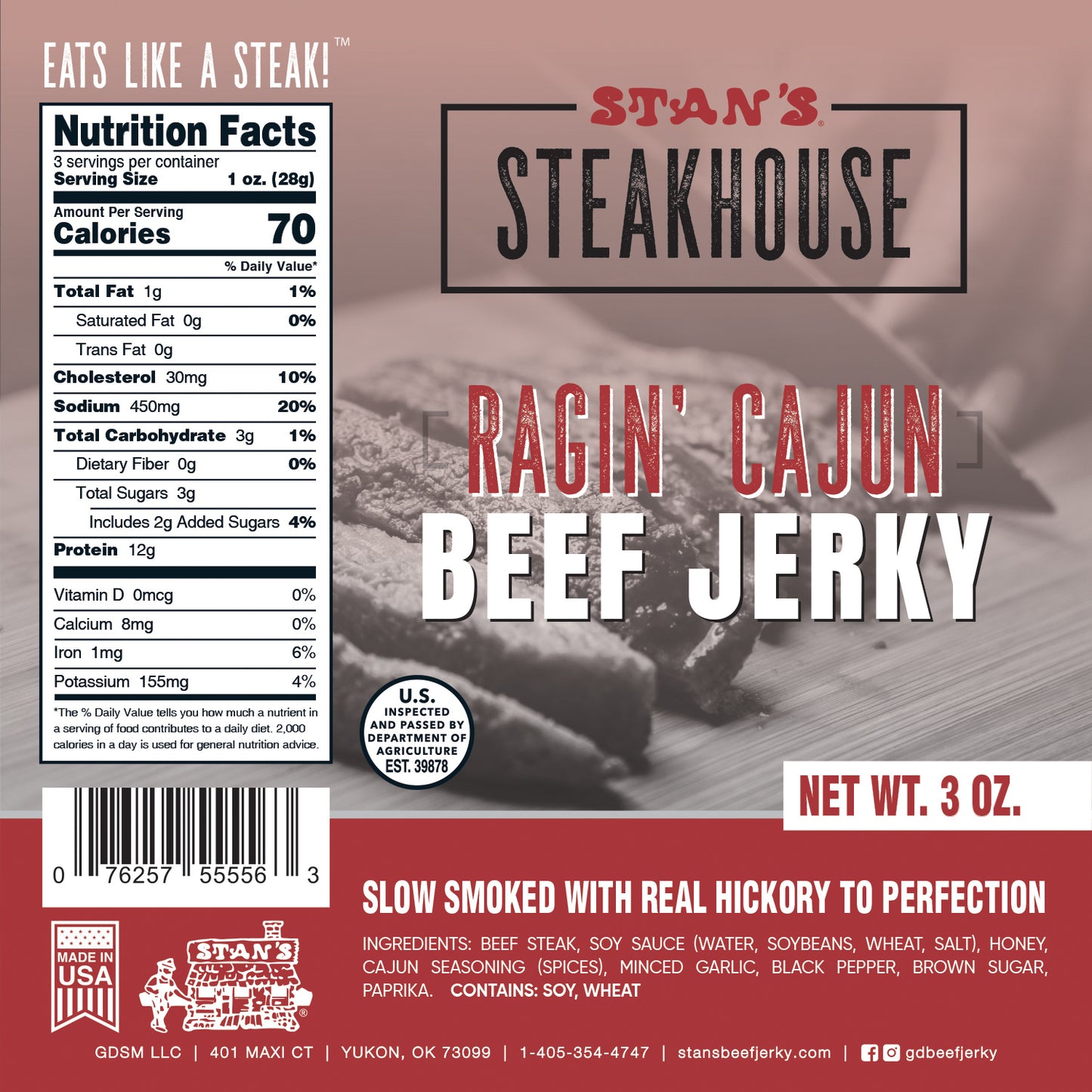 Stan's Steakhouse Beef Jerky  BULK - 4 Pack - 4 Flavors